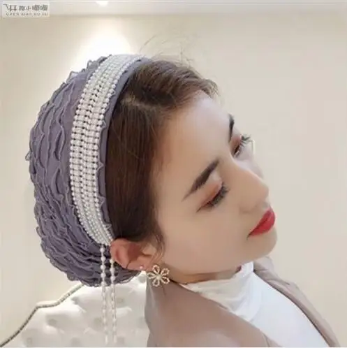 

Hui Nationality Hat New Style Female Headdress Mousse Tassel Hat Spring