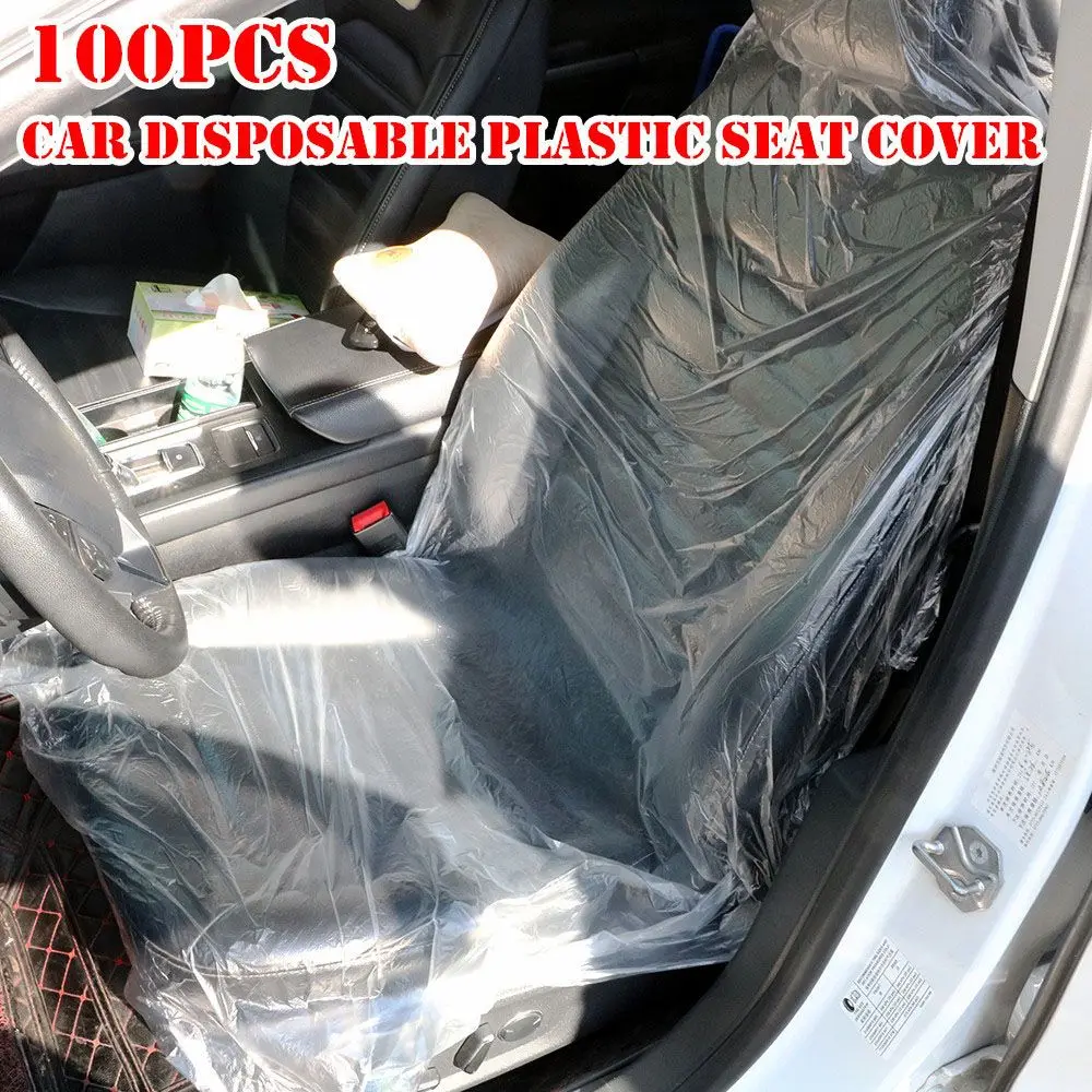 

100Pcs PE Plastic Removable Interior Accessories Car Accessories Car Chair Cover Auto Seat Covers Auto Seat Protector