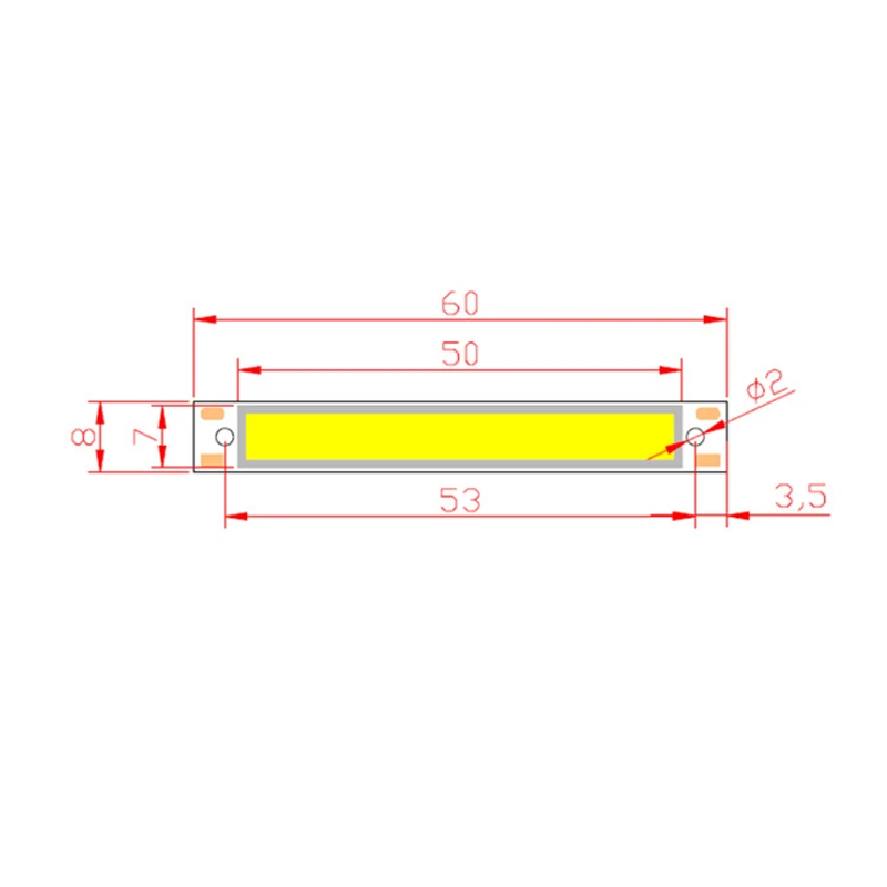 6008 3.7V LED COB 1W 3W rosso blu bianco segnale luminoso bici fai da te