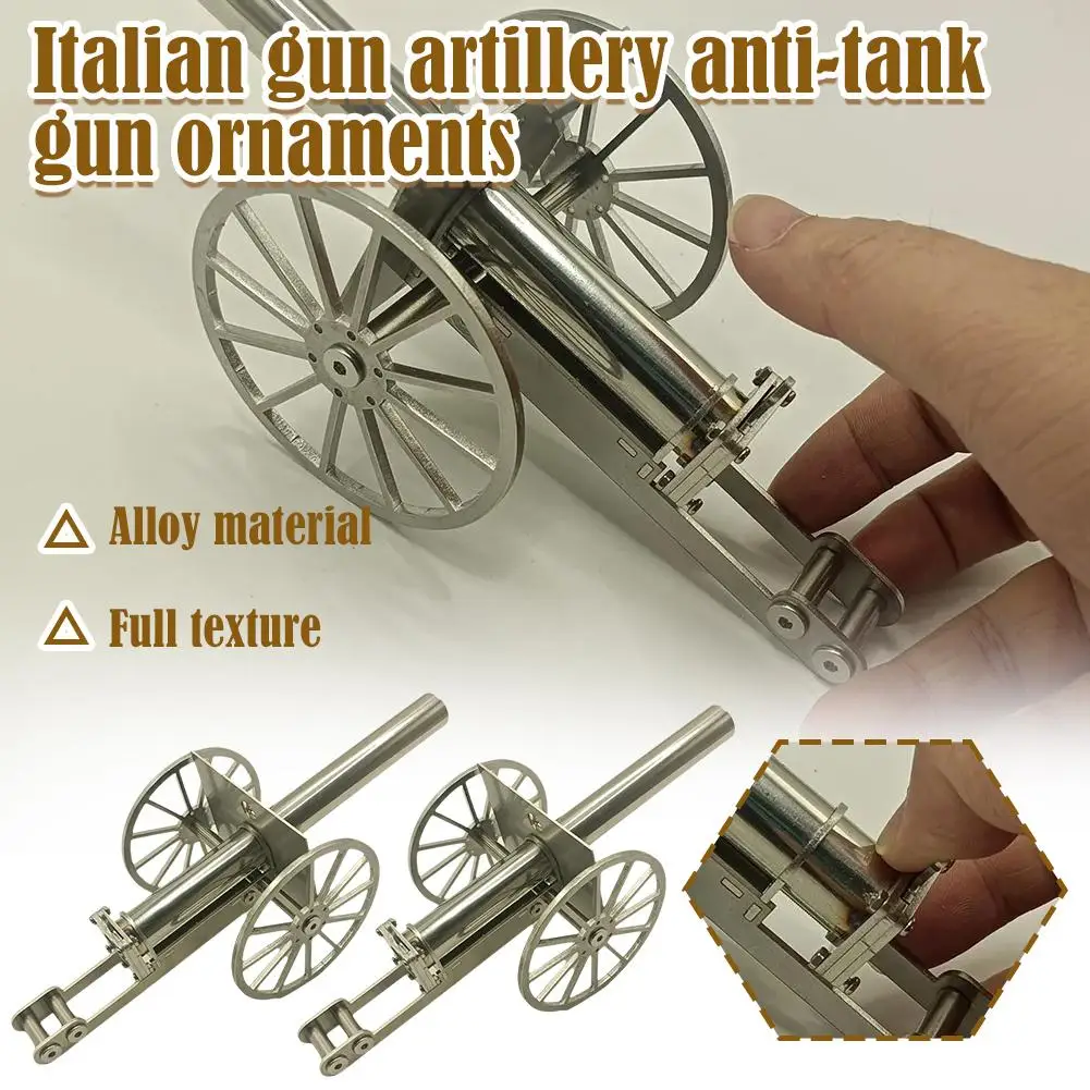 Artillery Stainless Steel Mini Model Artillery Desktop Ornaments Perfect Quality Gifts For Children Table Decoration Hogar O8U0