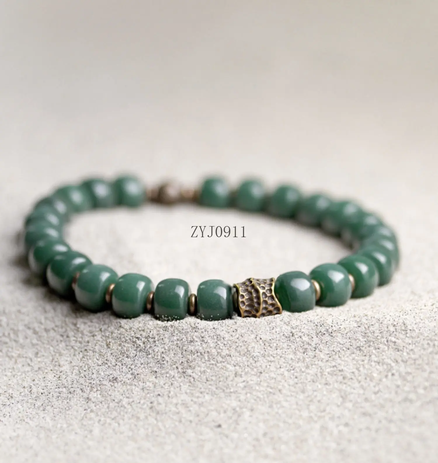 Ethnic wind green Bodhi root bracelet women's retro literary beads bracelet cultural play jewelry