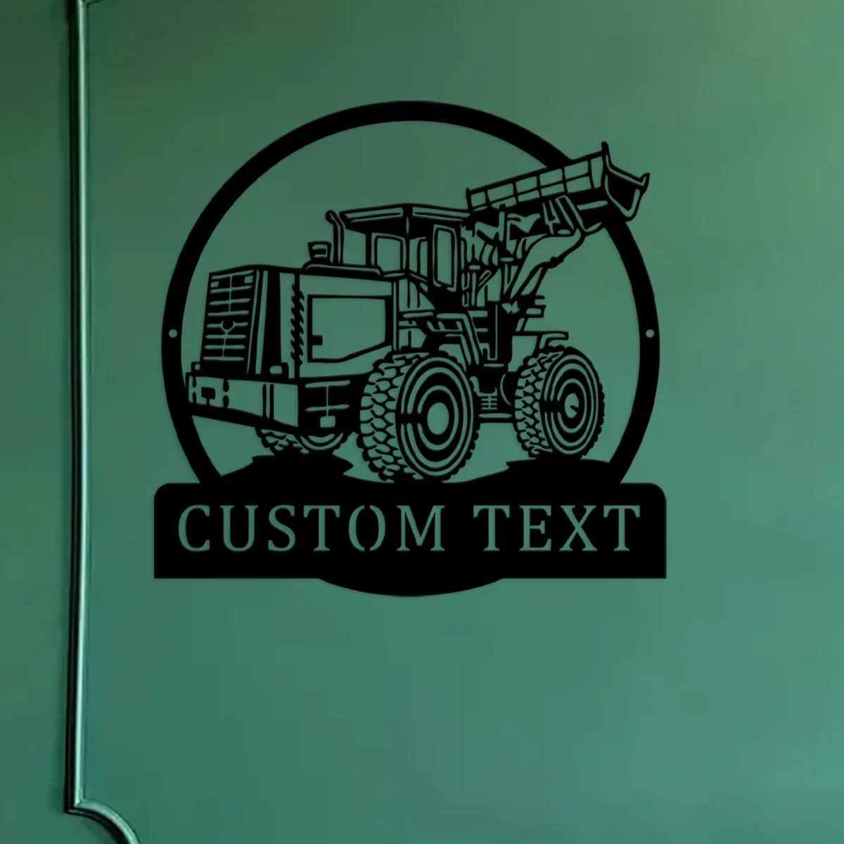 Custom Wheel Loader Bulldozer Metal Wall Art, Personalized Truck Driver Name Sign Decoration For Room, Wheel Loader Bulldozer