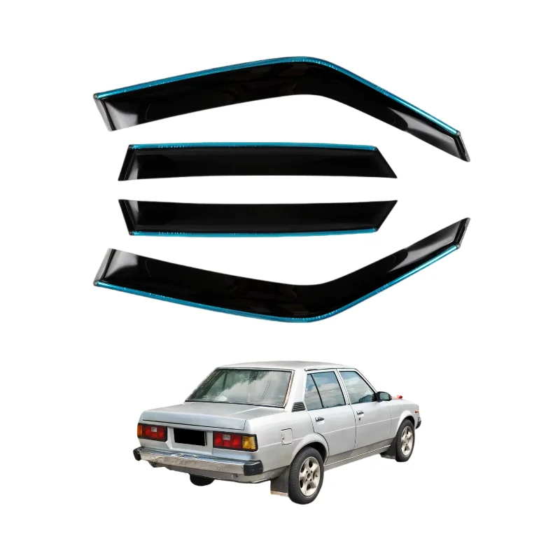 

Acrylic Material Car Deflector Sun Rain Guard Weather Shield Door Window Visor for Toyota Corolla DX 1986-1989