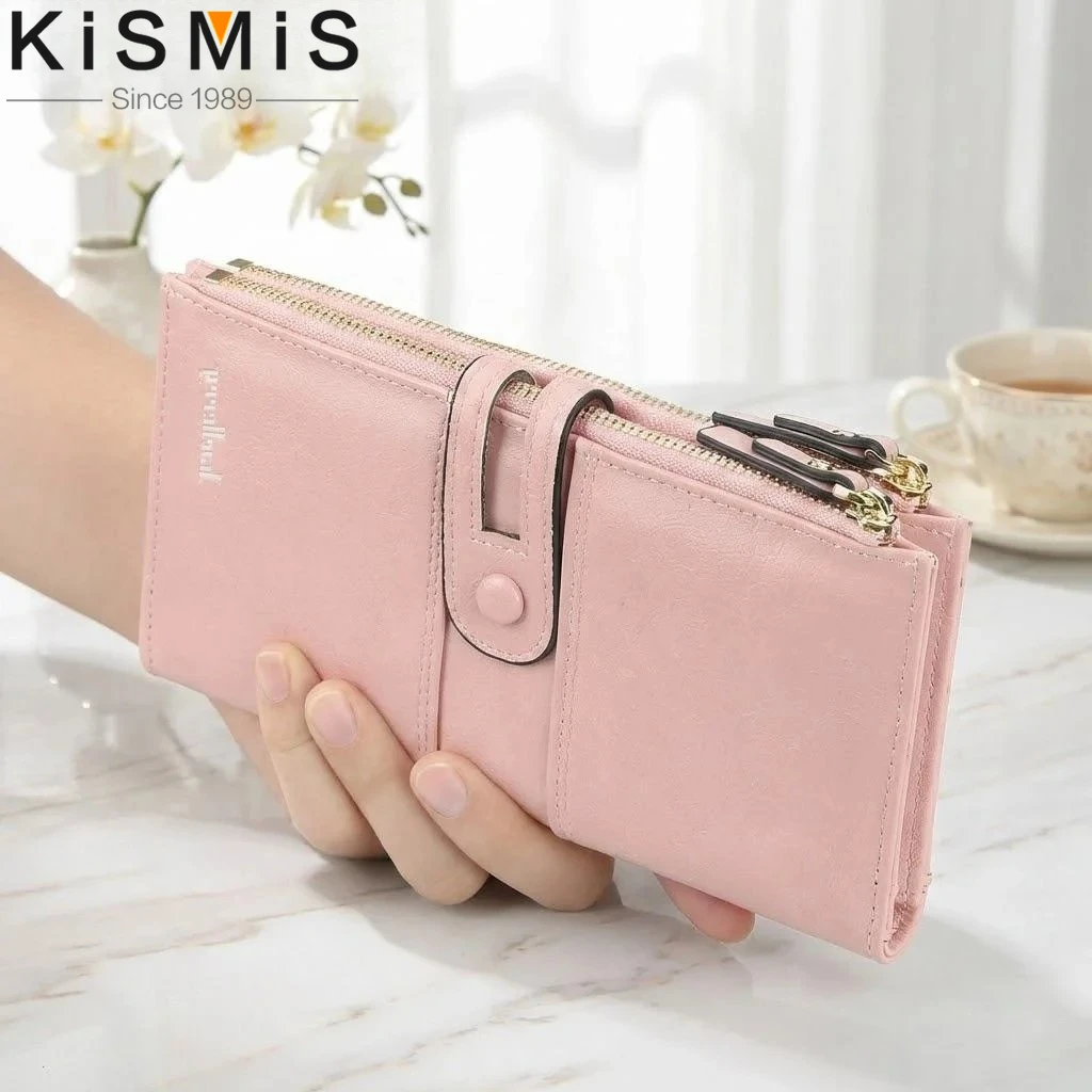 

Женский многофункциональный длинный кошелек, модная сумка для мобильного телефона, кошелек на молнии большой вместимости, кошелек в корейском стиле, держатель для монет с несколькими отделениями для карт