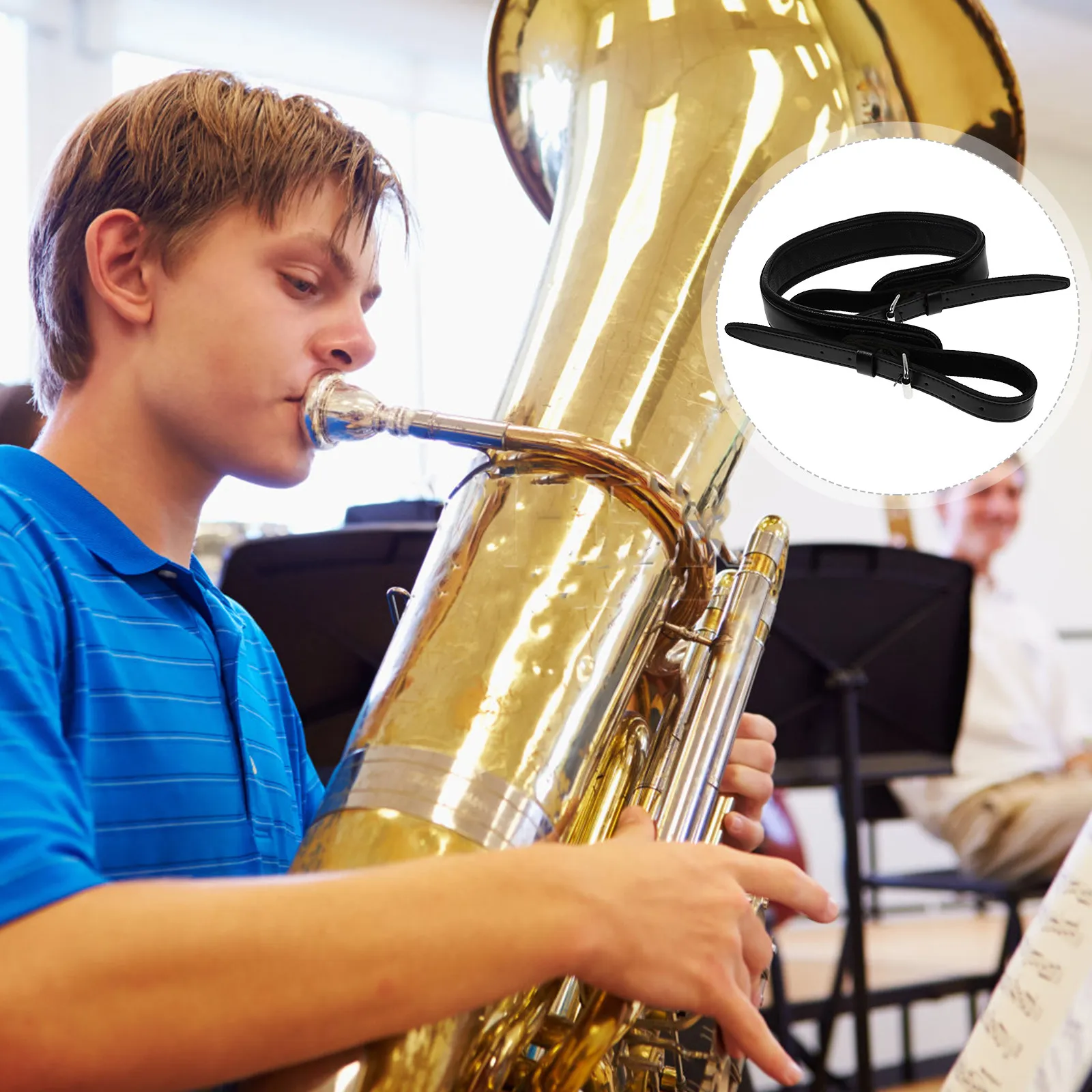 

1 шт. Стильный ремень для тубы, креативный наплечный ремень для вечеринок на открытом воздухе, практичный и прочный аксессуар для тубы