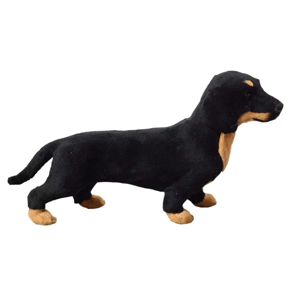 

Dachshund Model Toy Educational Dog Puzzle Outer Featured Faux Fleece Figures Puppy
