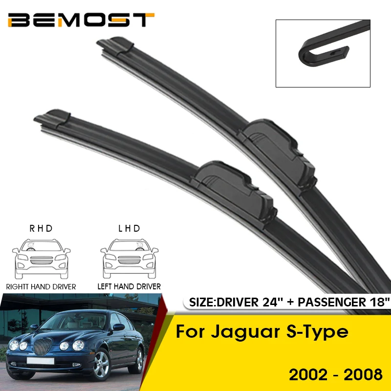 Car Wiper Blades For Jaguar S-Type 2002-2008 Windshield Windscreen Front Window Blades 24