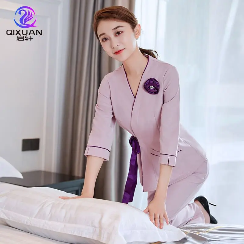 

Beauty salon foot bath technician temperament set production health teacher work clothes