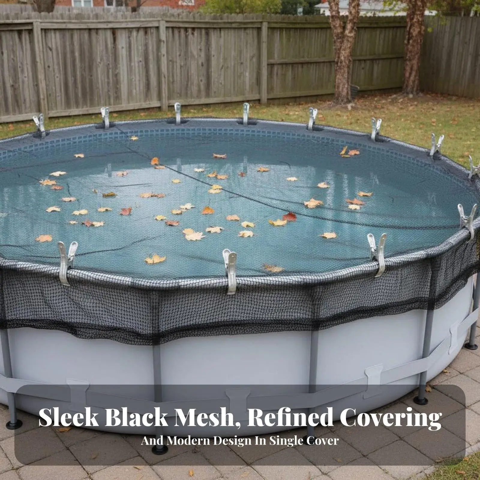 PE Pool Netting Cover for Leaf Removal Fine Mesh Canopy with Metal Frame for Pools