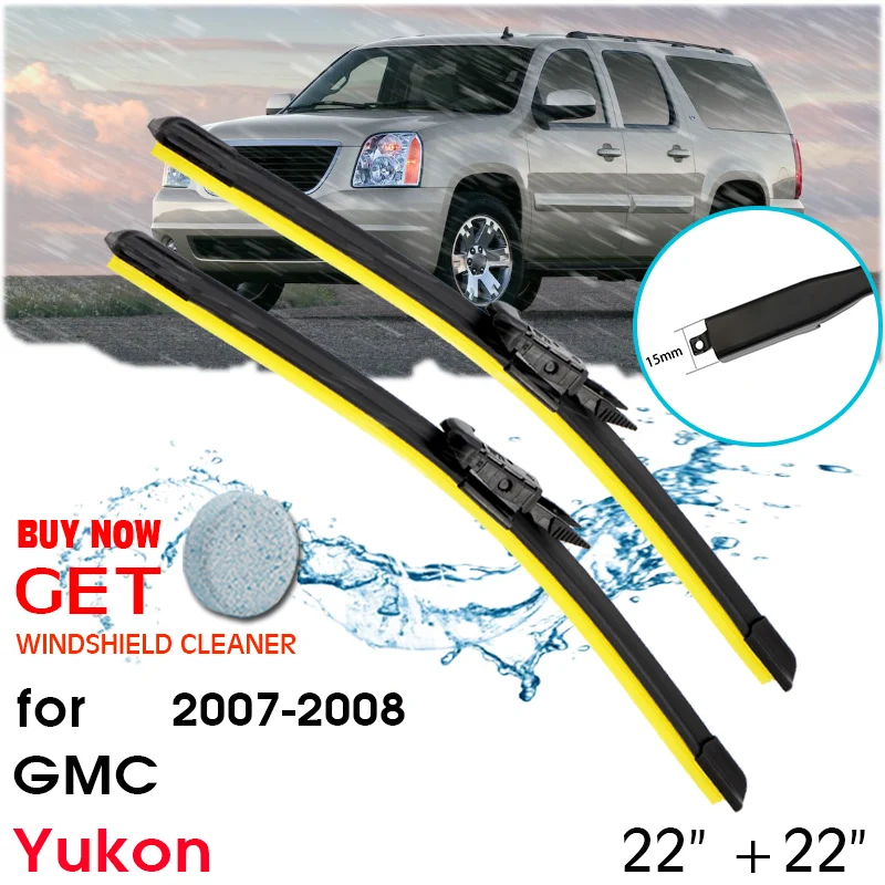 

Car Wiper Blade Window Windshield Rubber Silicon Refill Wiper For GMC Yukon 2007-2008 LHD / RHD 22"+22" Car Accessories