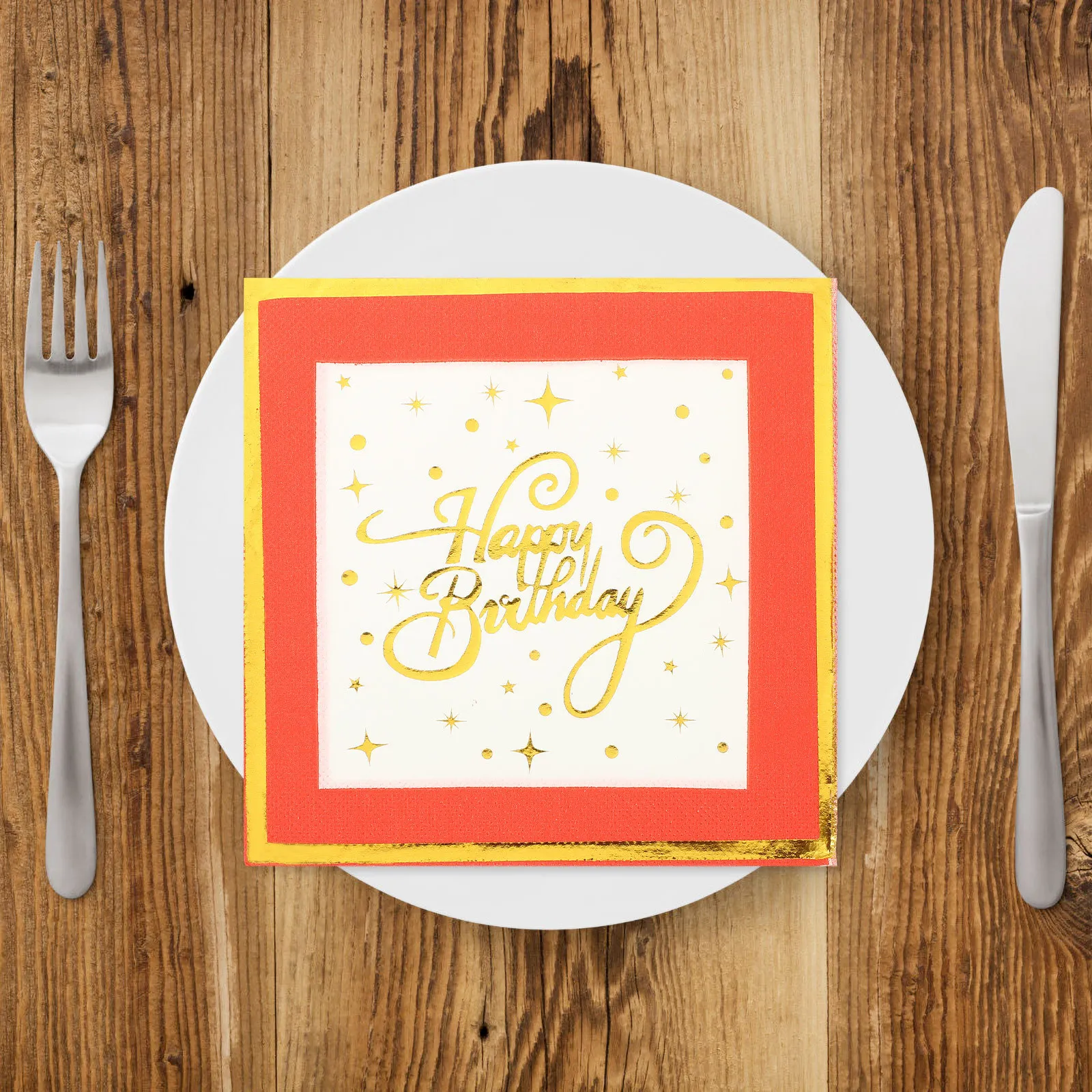 16Pcs Birthday Paper Napkins Printed Happy Birthday Pattern Decorative Party Wedding Baby Shower Tissue Disposable Eco Friendly