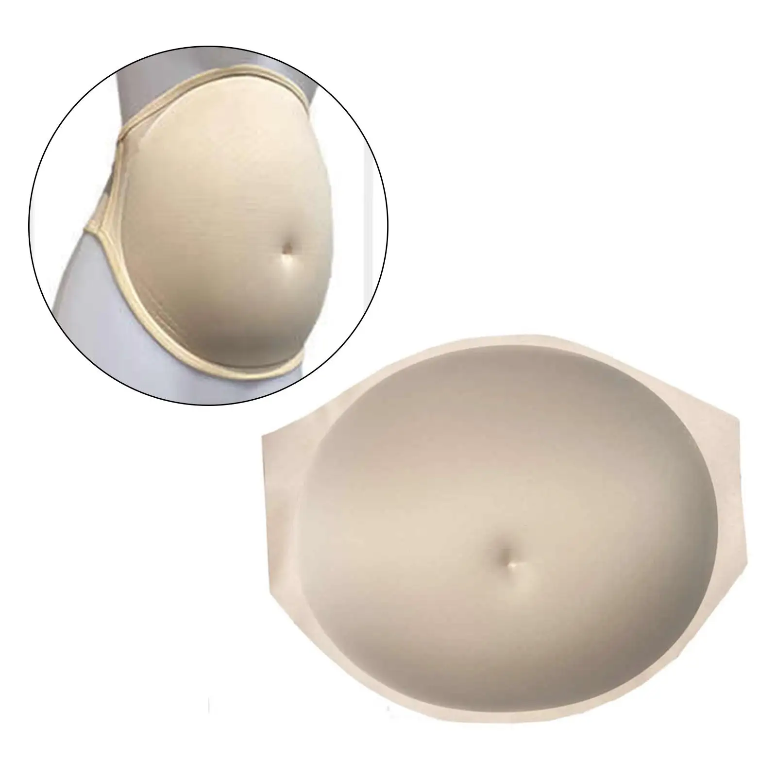 Fake Pregnancy Belly Prosthesis Breathable Cotton Lightweight Comfortable Unisex Fake Belly for Stage Film Prop Costumes Spoof