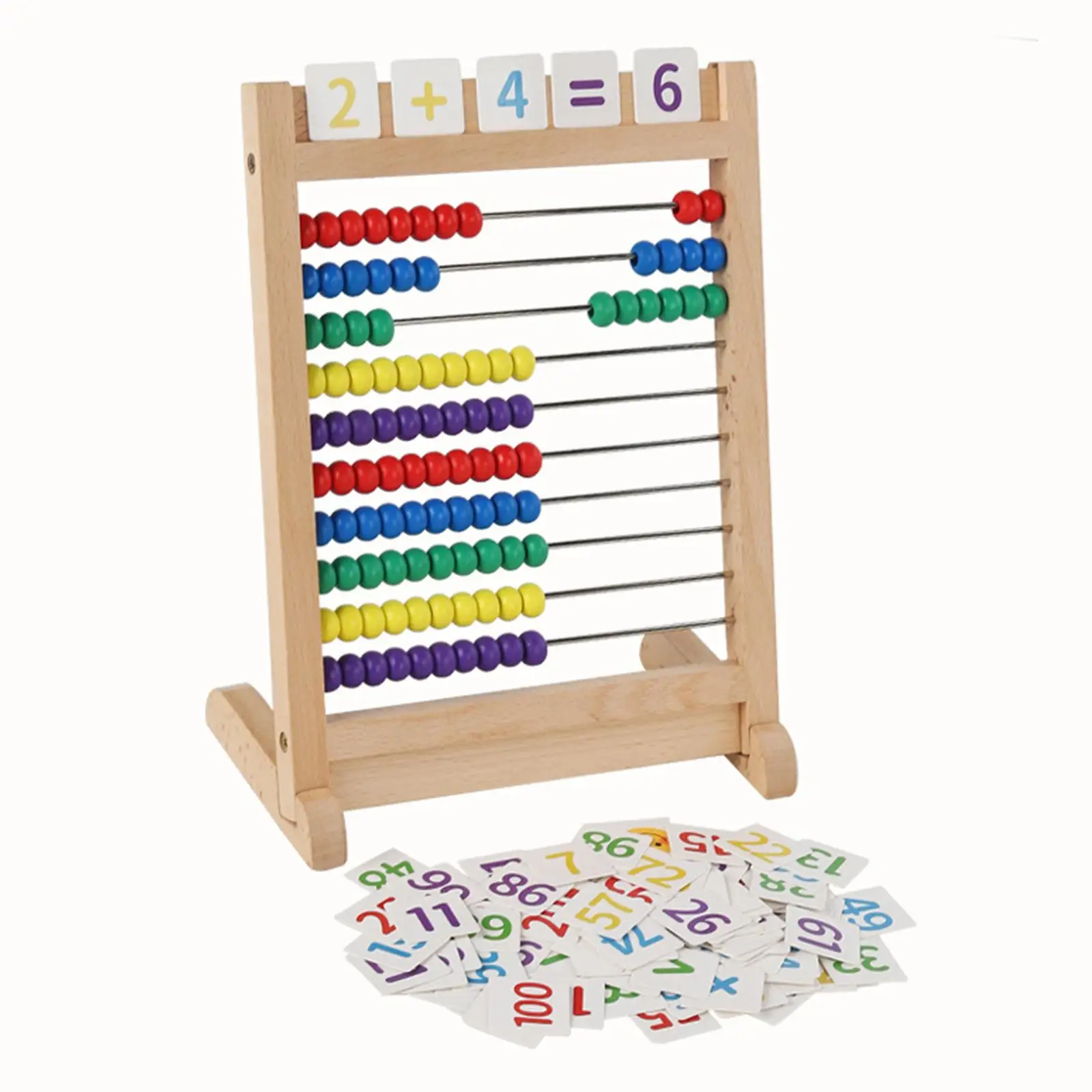 Abacus Math Games Set para crianças pré-escolares, adicionar subtrair, Ten Frame