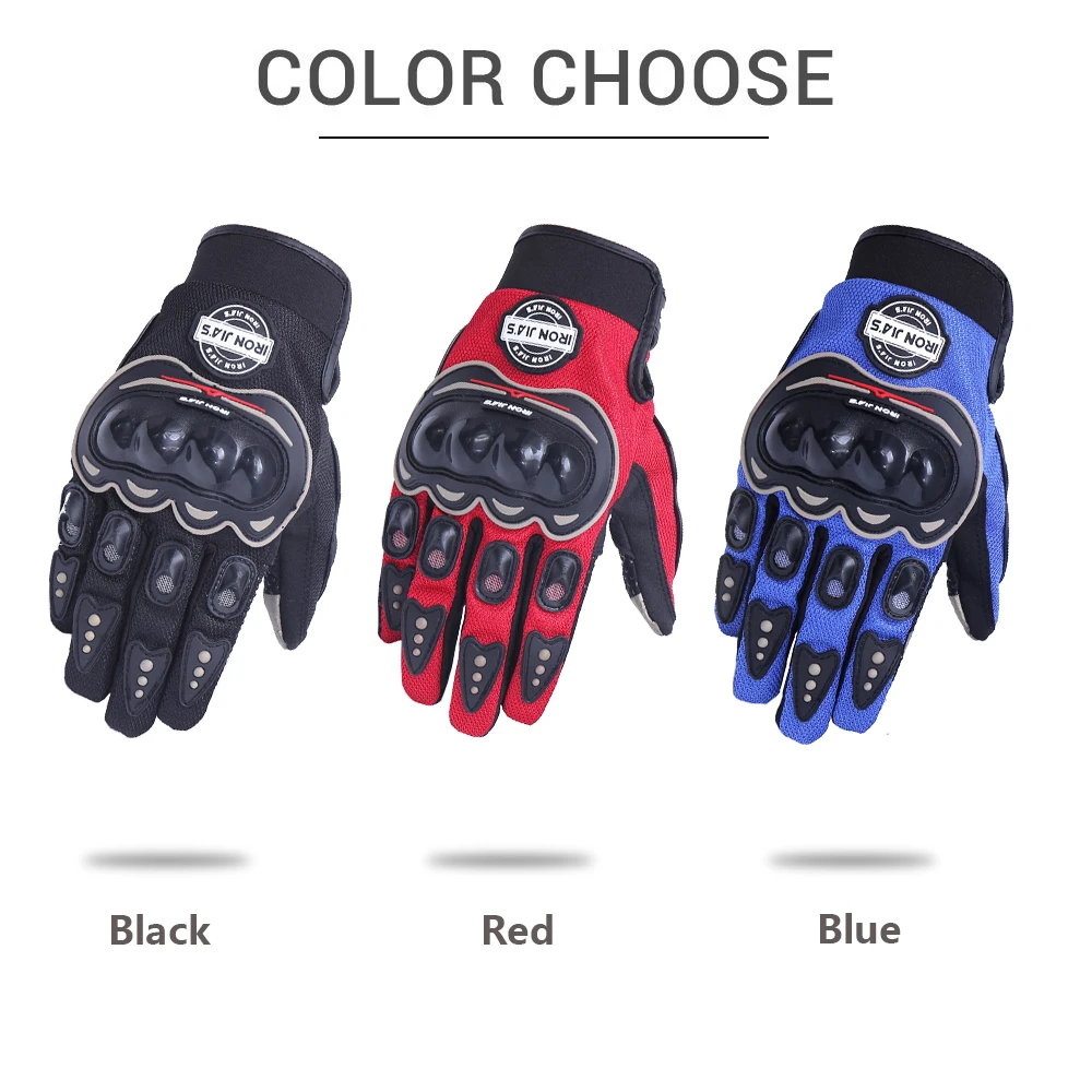 IRON JIA\'S New Motorcycle Gloves Riding Full Fingers Breathable Motorbike Unisex Touch Screen Protective Gears Motocross Glove