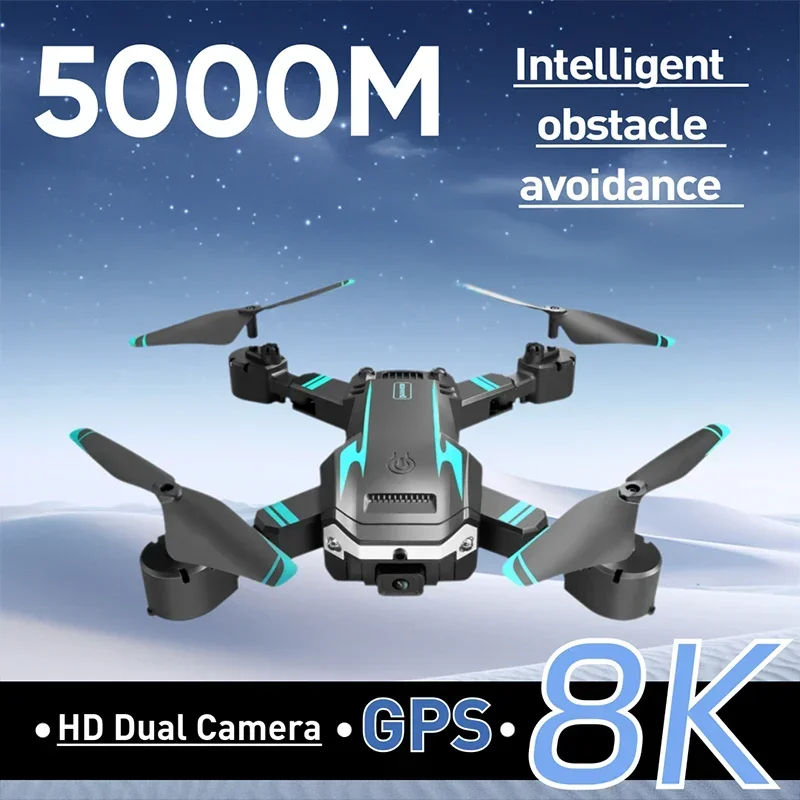 Drone G6 avec caméra HD professionnelle pour touristes, quadricoptère pliable, photographie aérienne, évitement d'obstacles, 5G, GPS, fluide optique, 8K