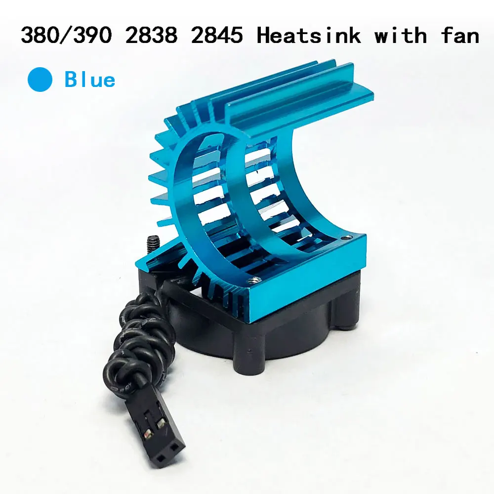 YSIDO RC Auto 380 390 2838 2845 2847 Elektromotorabdeckung Kühlkörper Lüfter für Wltoys 124017 124016 144010 Teile für Modellautos