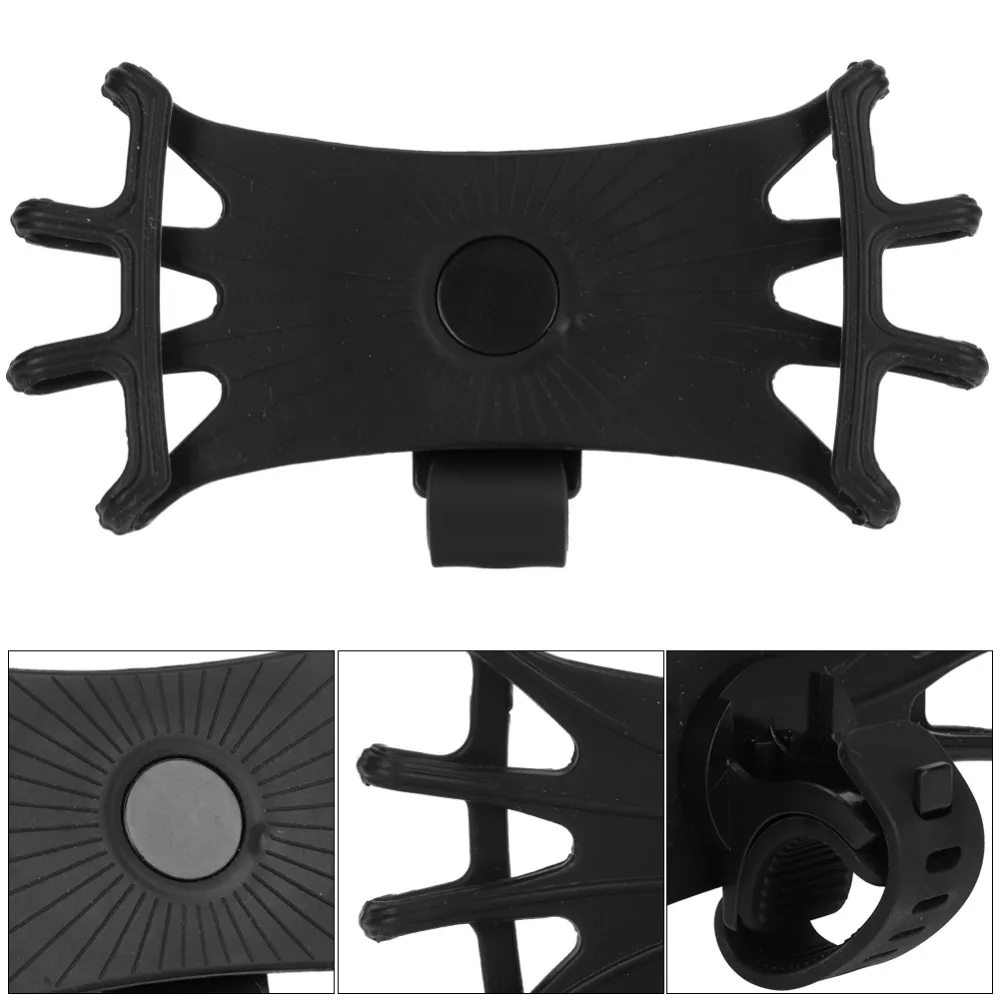 

2 Pcs 360° Rotation Mobile Phone Holder Shockproof Adjustable Bicycle Phone Holder Easy Install Silicone Handlebar Stand Bracket