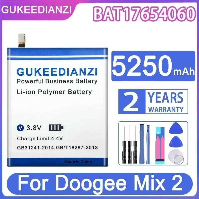 

Mix2 BAT17654060 For Doogee Mix 2 Mobile Phone Battery 5250Mah Durable
