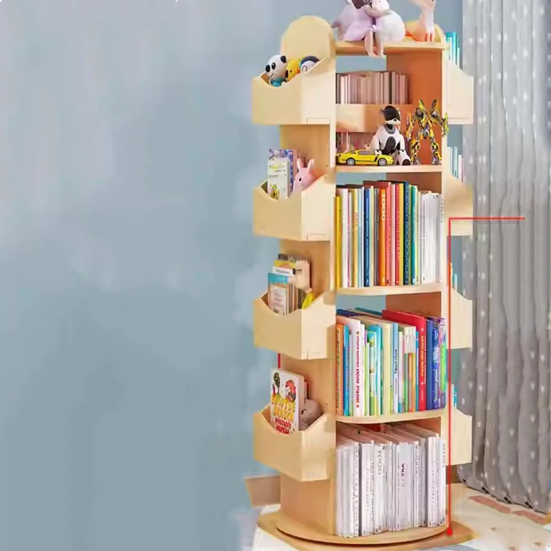 Magazine Racks Bookcase Vertical Tower Rotating Kawaii Low Mini Infant Bookcase Shelf Wall Mueble Almacenaje Portable Bookcase