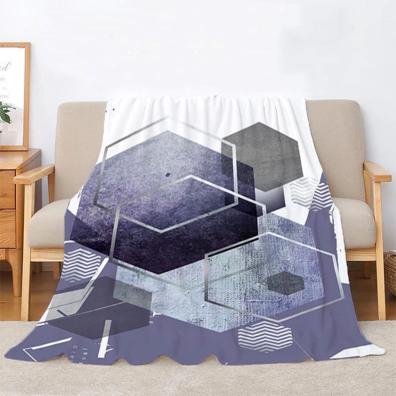 Geometric Cute Throw Blanket Nordic Bedspread on the Bed Decorative Sofa Blankets for Winter Bedroom Decoration Fluffy Soft Nap