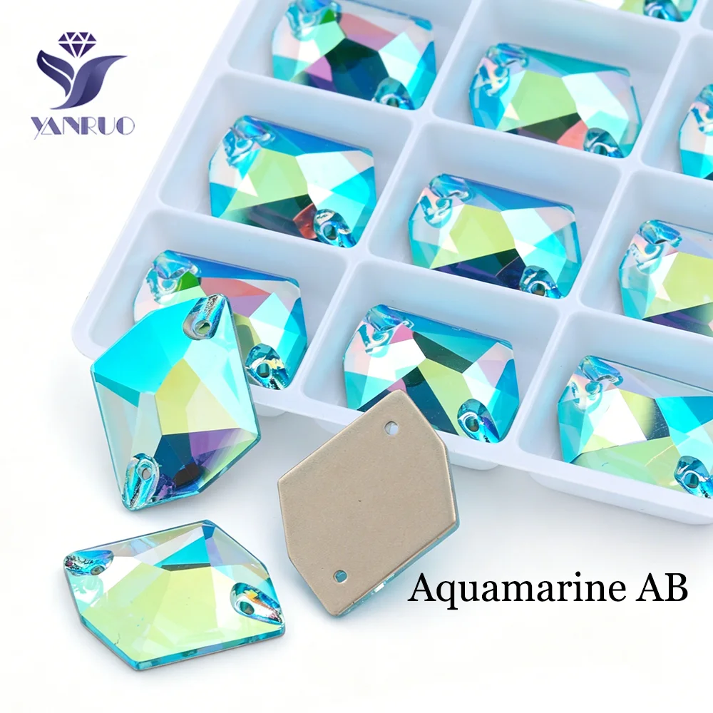 YANRUO 3265 Cosmic Plating Color AB Charms Glas Kristall Strasssteine DIY Nähzubehör für Kleidungsaccessoires – Detail 8