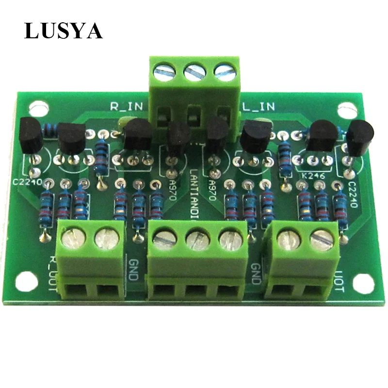 Lusya Preamplifier บัฟเฟอร์ Preamp 2SK246/2SJ103 C2240/A970สำหรับเครื่องเล่น CD เครื่องขยายเสียง DC 12-18V