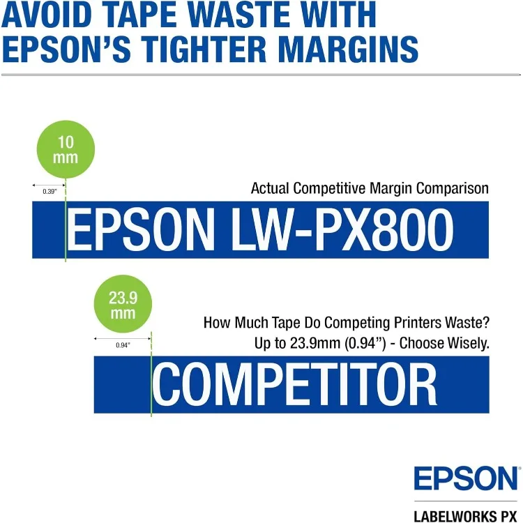 Étiqueteuse sans fil industrielle LW-PX800 Epson-imprimante d'étiquettes de bureau compatible avec une grande variété de types de bandes