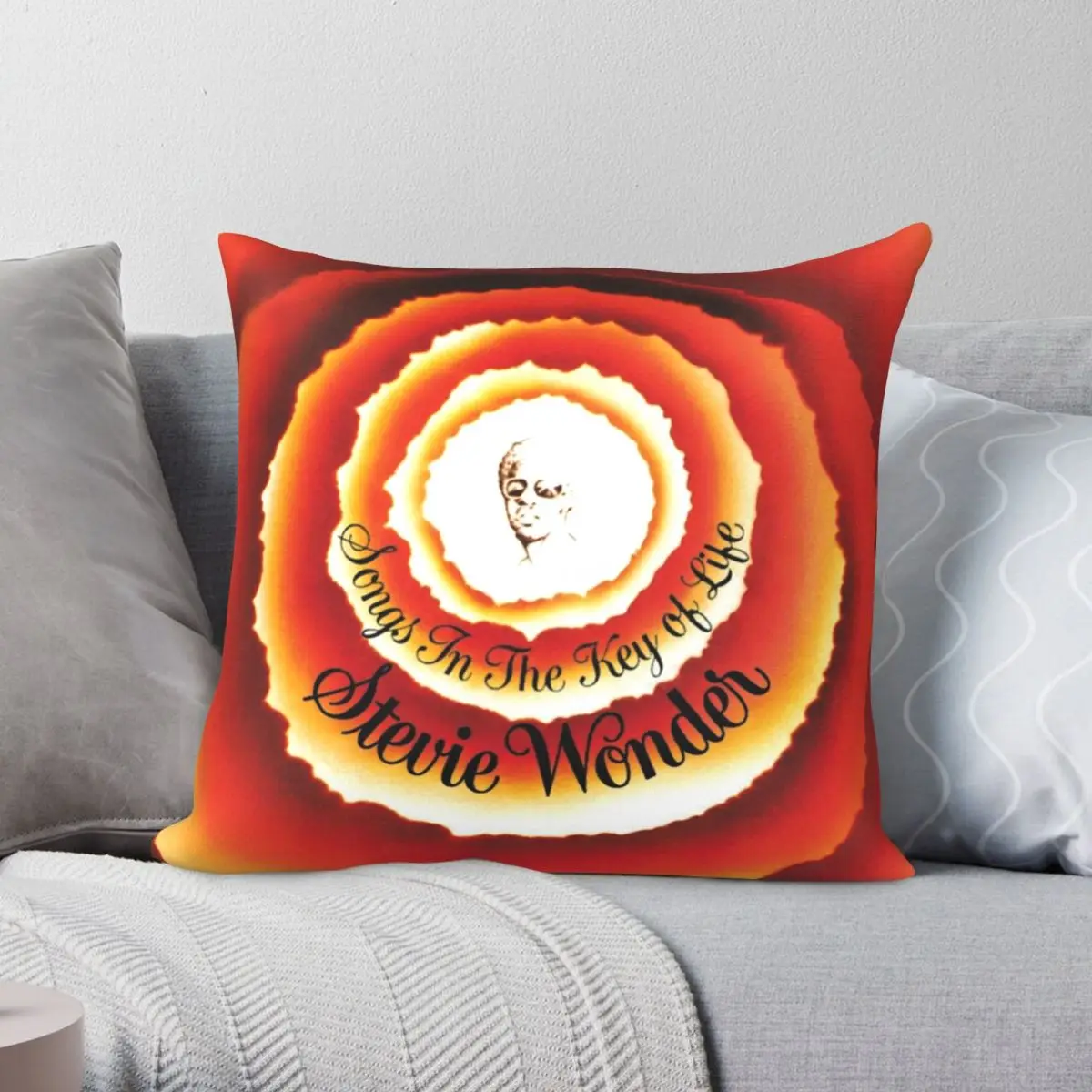 Stevie Wonder Pillowcase Polyester Linen Velvet Creative Zip Decor Throw Pillow Case Sofa Cushion Cover Wholesale