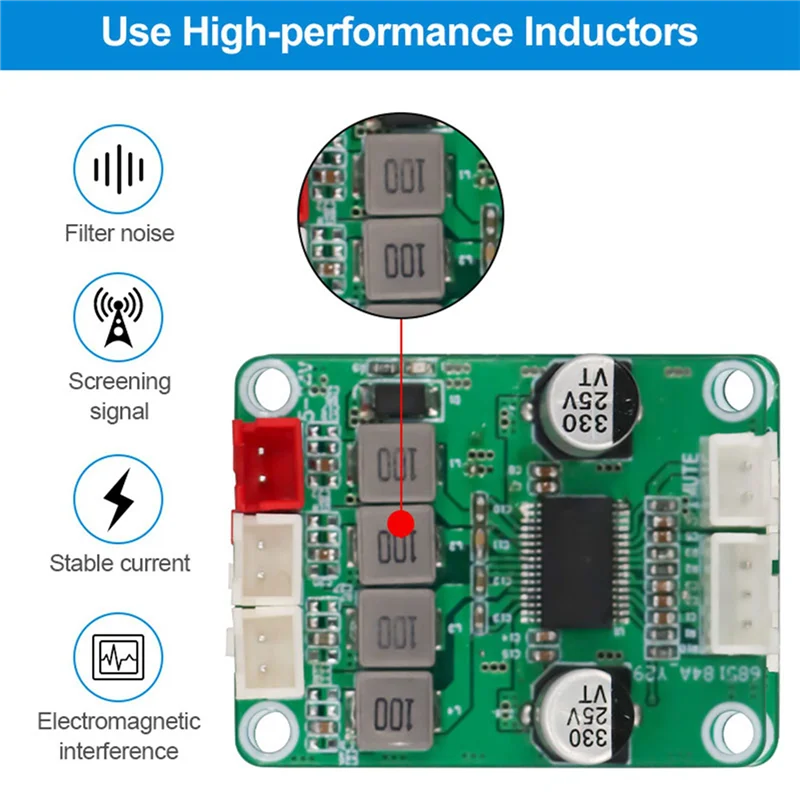 

ELECT-2X TPA3118D2 Digital Stereo Audio Amplifier Board 30W&30W 2.0 Channel Amplifier Module DC 12-24V Audio Amplifier Module