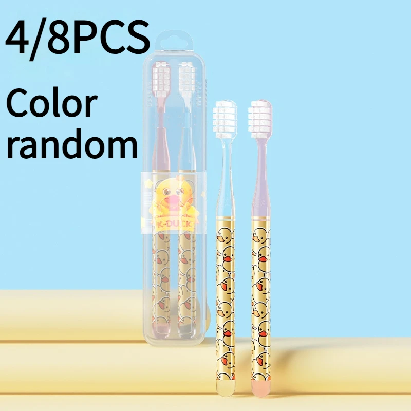 4/8Pcs Children's Toothbrushes That Do Not Hurt the Gums, Deep Cleaning Toothbrushes, Convenient for Outdoor Travel, Essential for Home Use, Great Holiday Gifts, Strong Cleaning Power, No Bleeding Gums, Christmas Gift