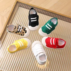 Children's Casual Shoes, Canvas Soft Sole Shoes Spring and Autumn Boys and Girls' Low Top Single Shoes Non-slip Prewalker Kids