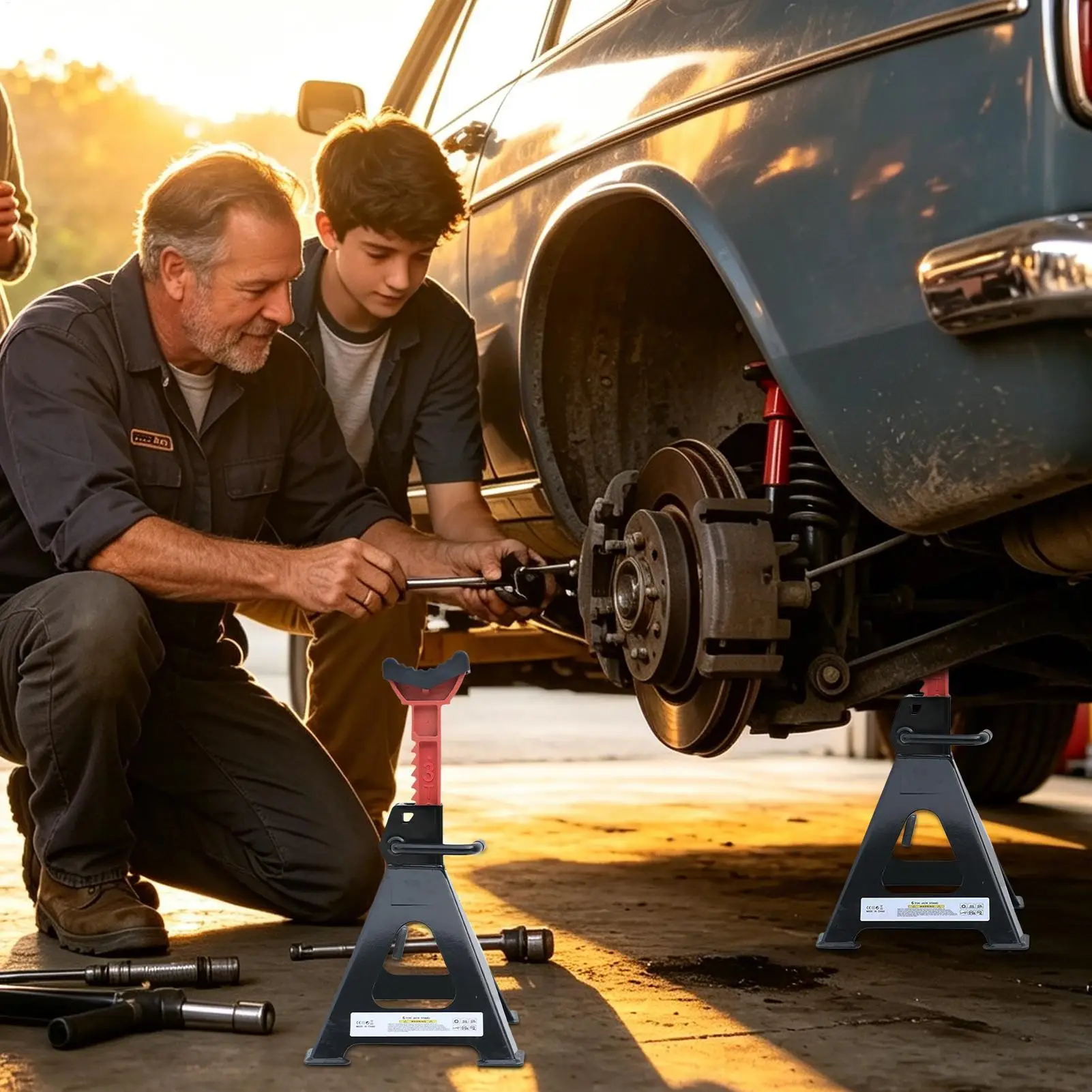 Truck Jack Stands 3 Ton/ 6 Ton Adjustable Height Heavy Duty Jackstand Car Lift Jack Stand For Trucks SUV Motorcycle Lawn Mower view 2
