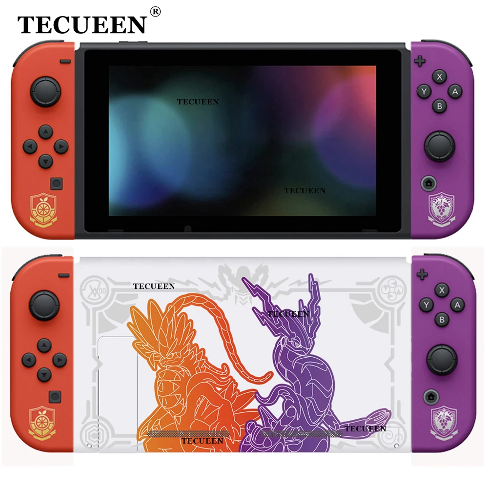 PM Scarlet Violet Edition 교체 쉘 Nintendo 스위치 콘솔 및 Joy-Con DIY 부품 하우징 케이스 액세서리