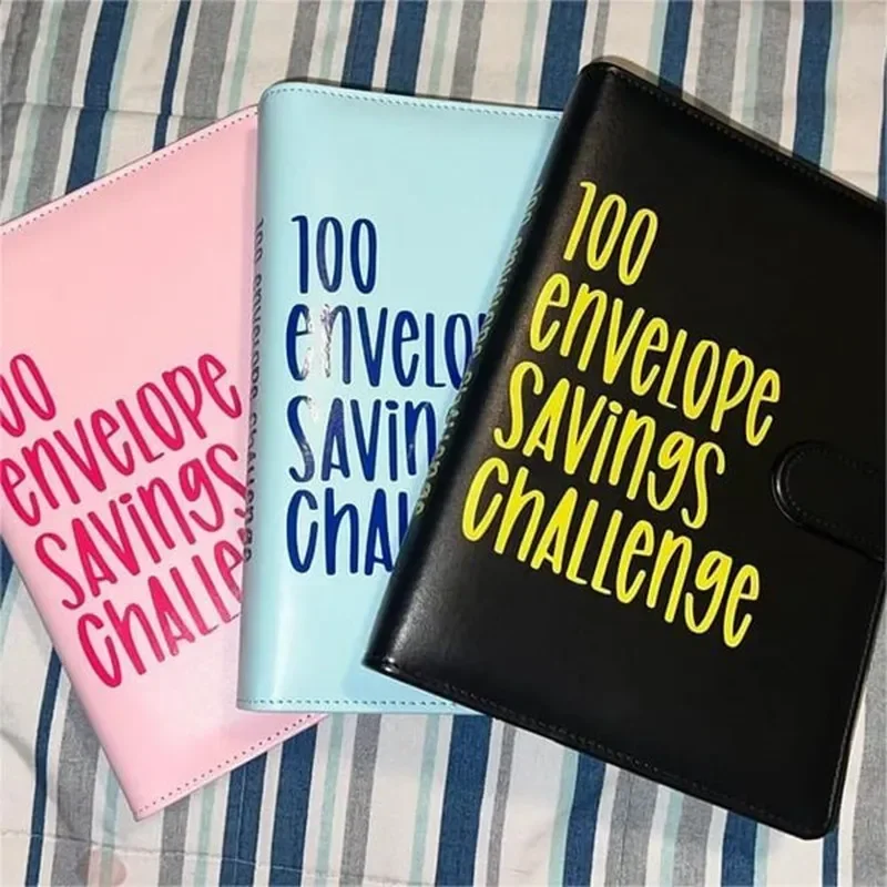 100 Envelope Challenge Binder Couple Challenge Event Notepad Savings Folder Binder Notebook Money Envelopes For Offices Home