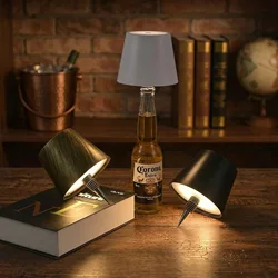 Wireless LED Bottle Lamp Rechargeable RGB Dimmable Wine Bottle Light Portable for Bar Restaurant Camping Party Decor Night Light