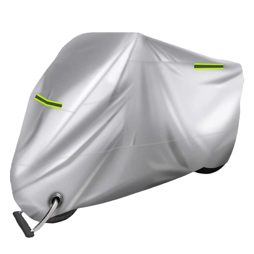 

Motorcycle Cover Waterproof Outdoor 190T Nylon Anti Rust Rain Snow UV Protection Motorbike Cover with Lock-Holes Fit for All Mot