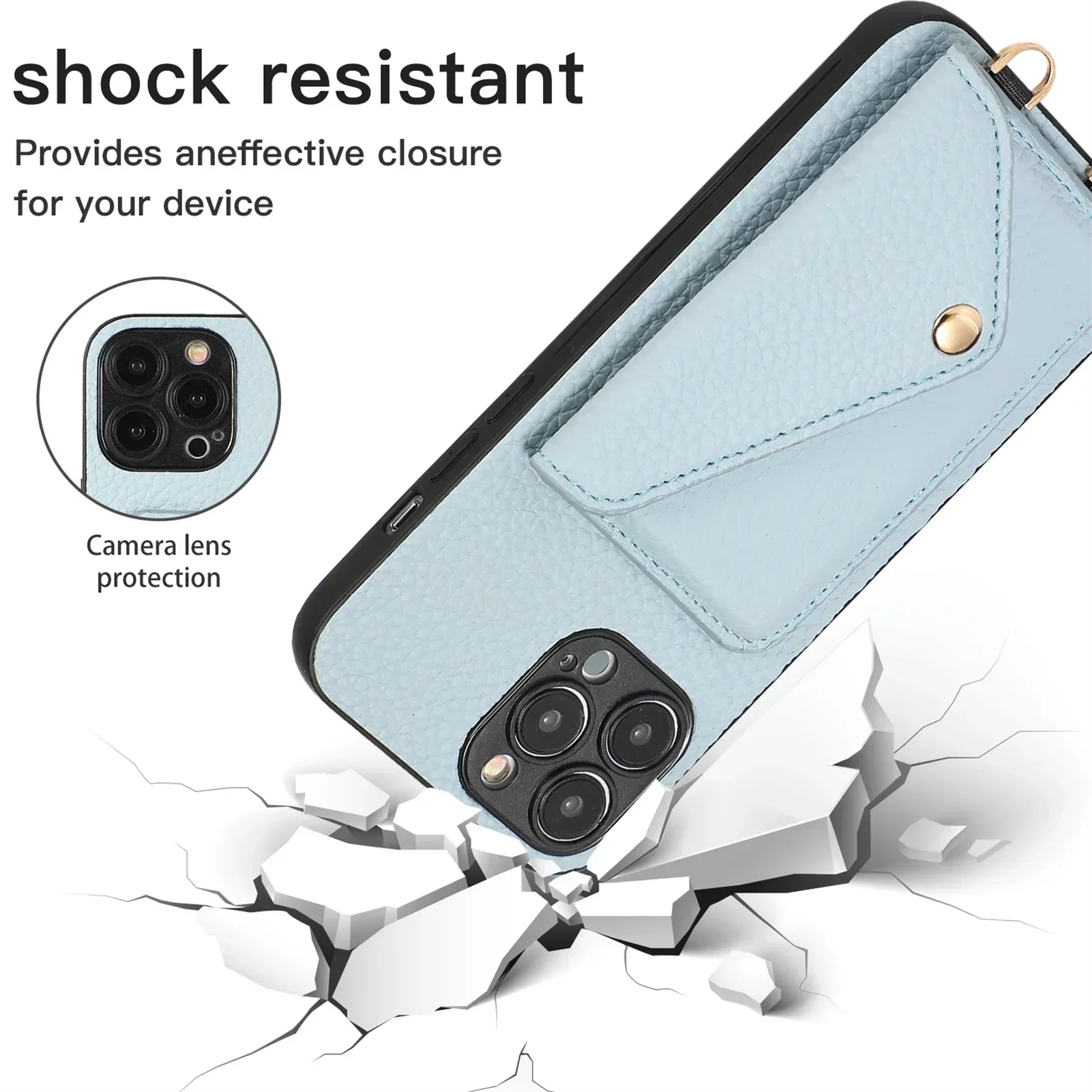 محفظة حمل البطاقات جراب هاتف لسلسلة الحبل حزام الحبل حقيبة كروسبودي غطاء آيفون 14 13 12 11 برو ماكس XR XS X 8 7 SE 2 3 #3