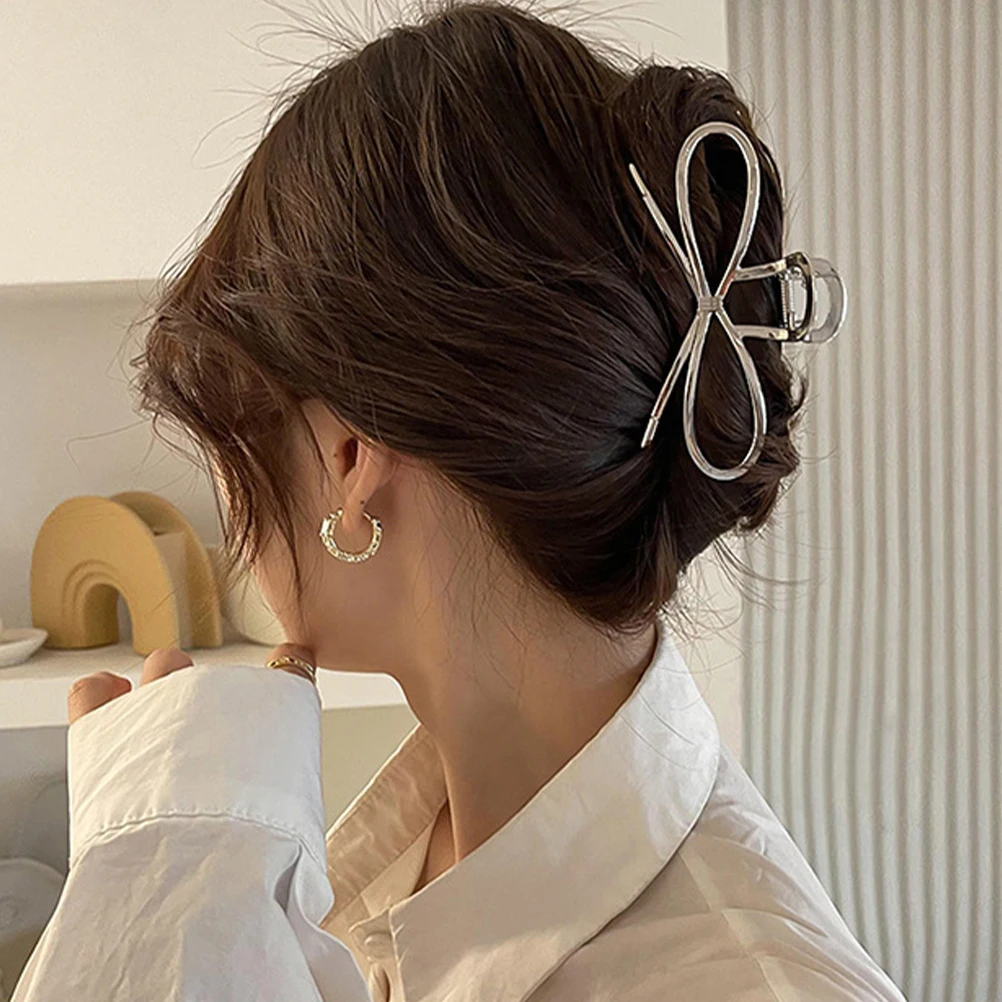 

Bow Claw Decorative Cute Jaw Clips For Women Thick Fine Party Wedding Jaw Clip Clips Hair Accessories