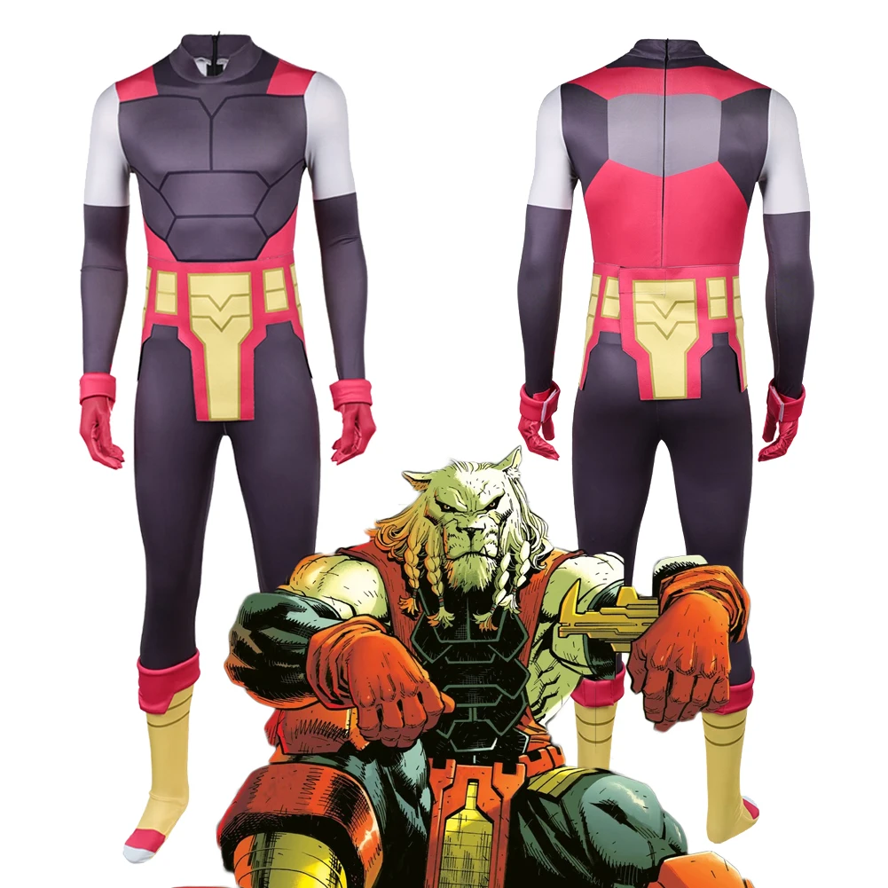 

Cartoon Invincible Battle Beast Cosplay Jumpsuit Costume Uniform Bodysuit Outfits Halloween Roleplay Clothes Carnival Adult Male