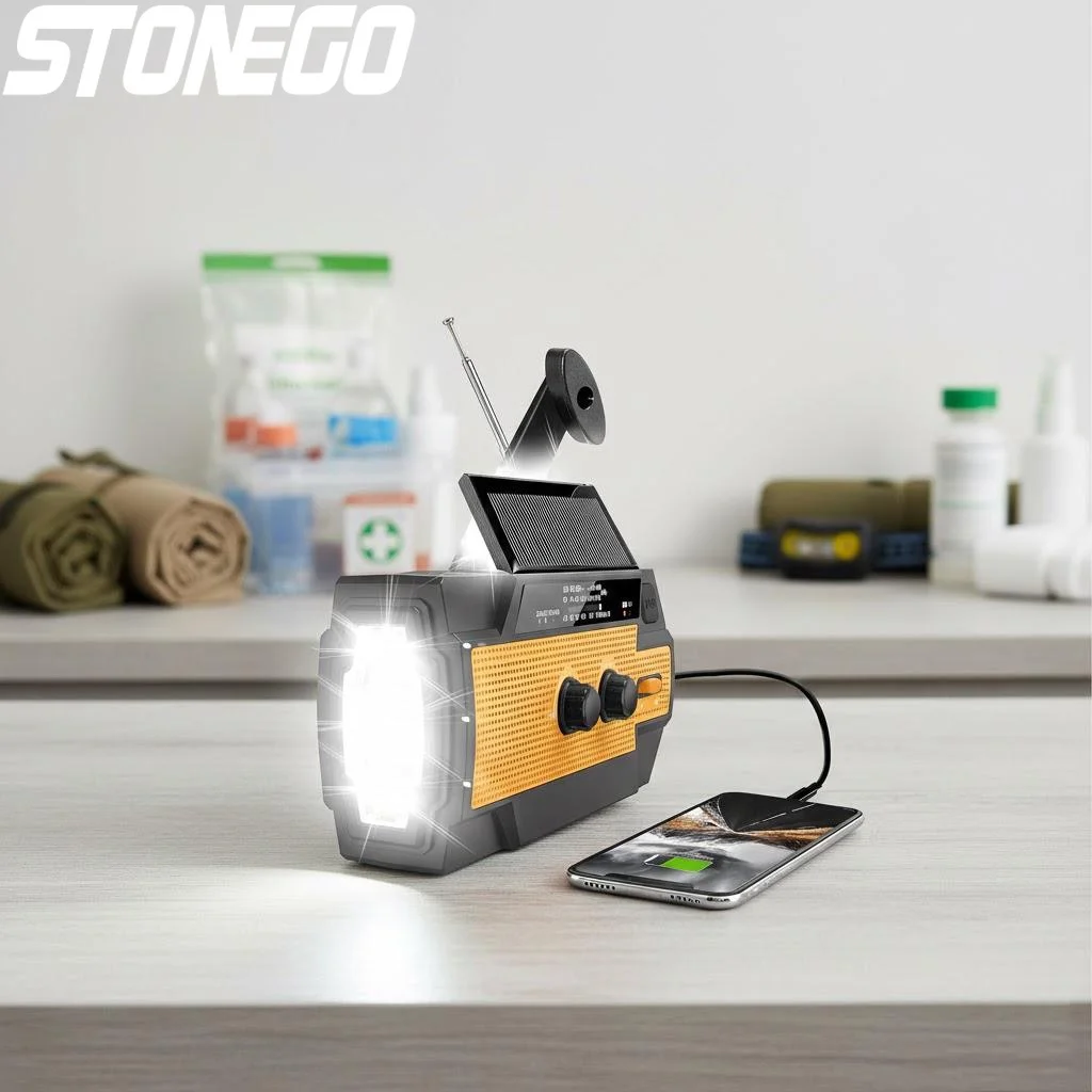 portable-emergency-crank-radio-4000mah-solar-powered-am-fm-noaa-weather-radio-with-flashlight-phone-charger-sos-alarm