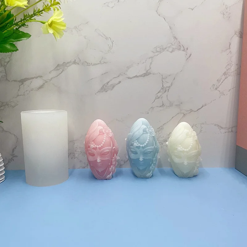

Mask Facial Head Aromatherapy Candle Silicone Mold DIY Beauty Face Epoxy Plaster Decoration Cake Mold