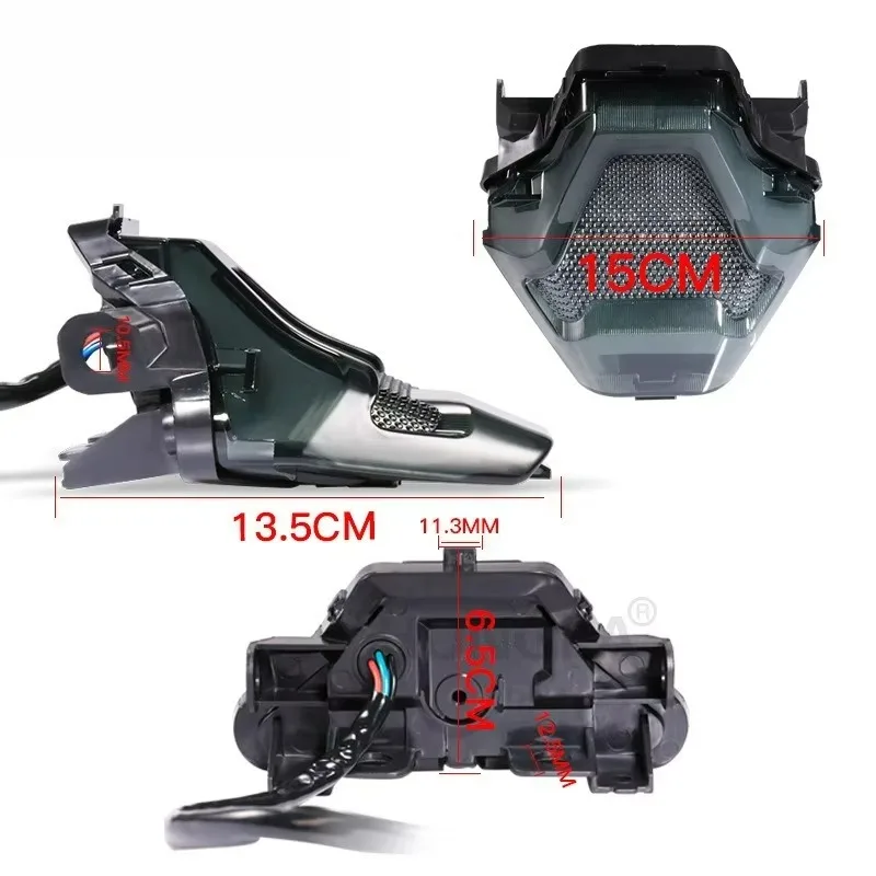 

Popu For LED Taillight Brake Stop Light YZF R3 R25 Y15ZR MT07 FZ07 LC150 Motorcycle LED Tail Lights Turn Signal E24