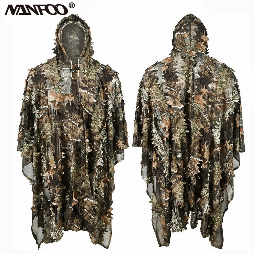 

Wearable Tree Camo Invisible Jungle Clothes Maple Leaves Bionic Camouflage Hunting Fishing Ghillie Suit 3D Cut Training CS Suit