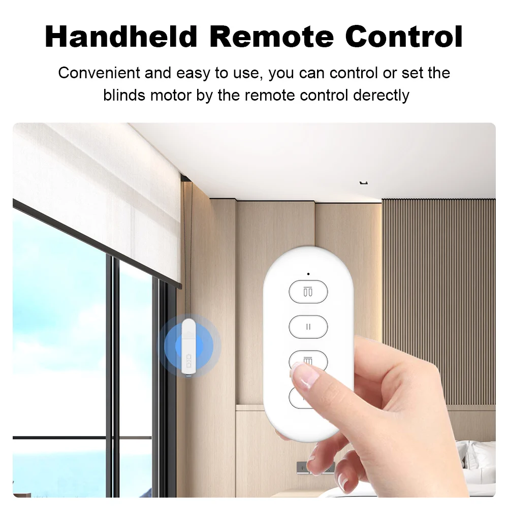 Manhot Tuya Smart Life WiFi Smart Motor Electric Chain Roller Blinds Shade Shutter Drive App Compatible With Alexa/Google Home