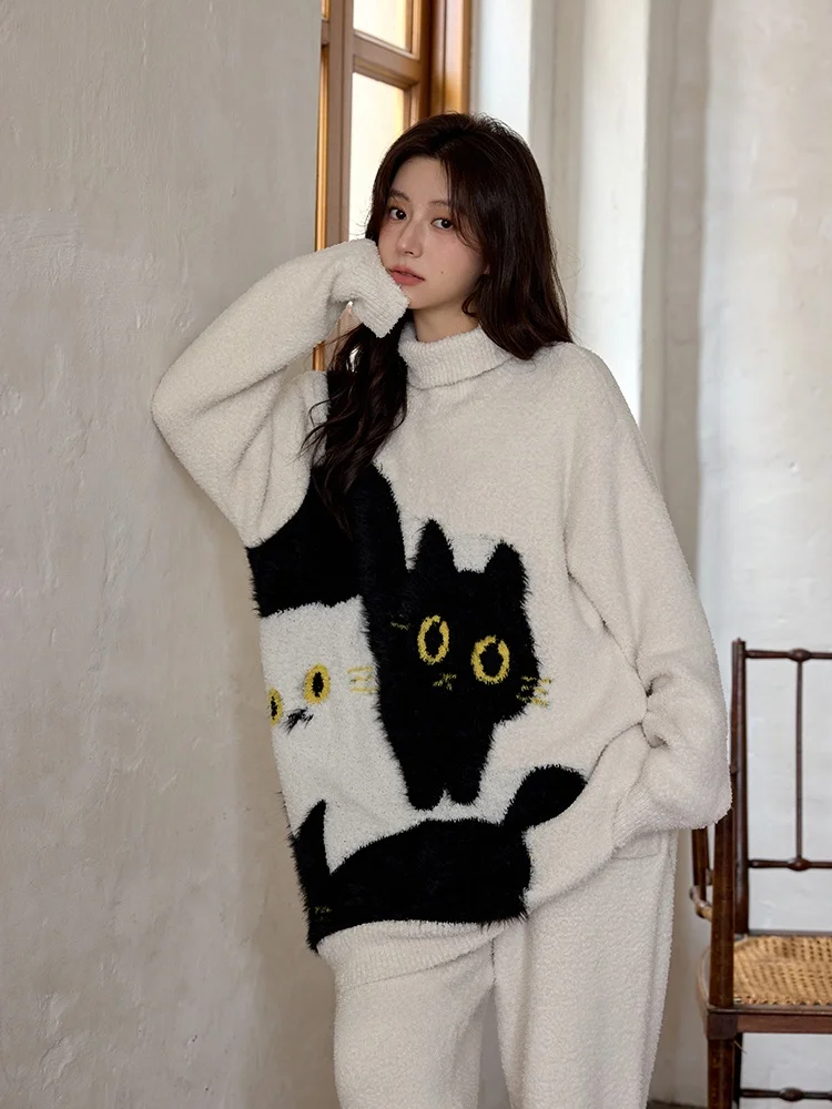 pijamas-de-invierno-para-mujer-damos-love-calidos-y-esponjosos-ropa-de-casa-de-cuello-alto-para-otono-e-invierno-adecuados-para-tallas-grandes