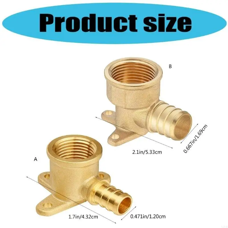 Coppers accesorios enjuague cae codo del oído pulgada 3/4 pulgadas adaptador roscado n2ud