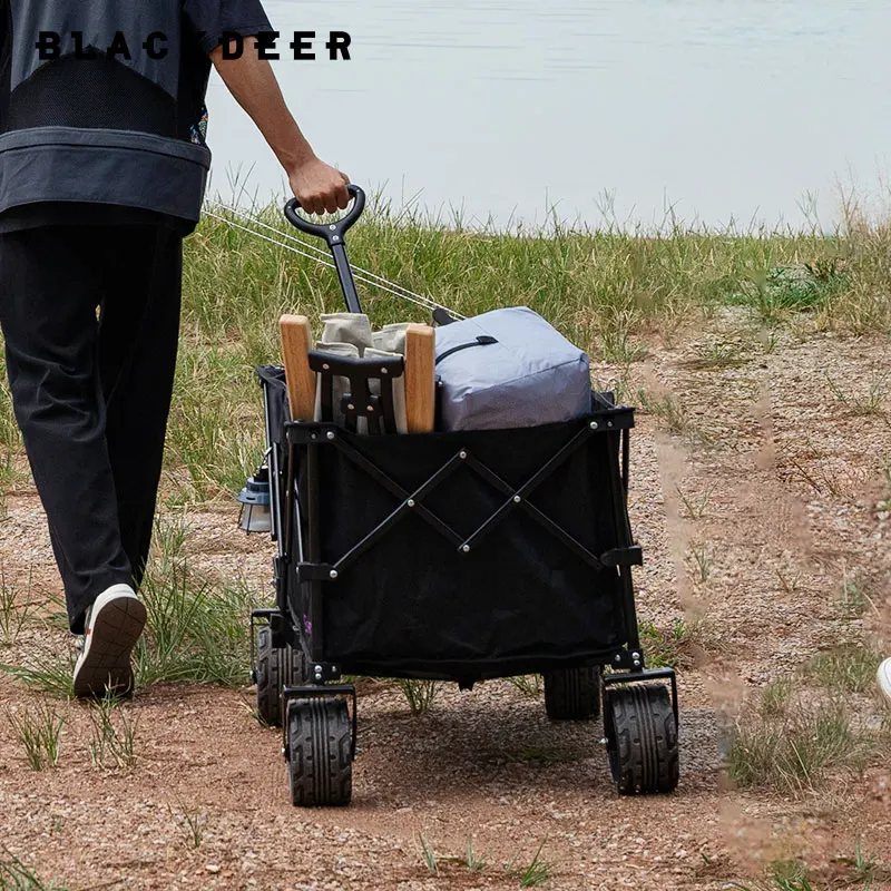 Blackdeer składany wózek sklepowy samochód przenośne zakupy wózek Camping piknik wózek stalowy uchwyt wielofunkcyjny wózek do transportu