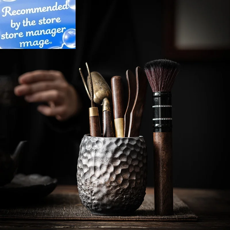 

Ретро молоток с узором, чайная церемония, шесть джентльменов, кунг-фу, инструменты для приготовления чая, ведро для хранения чайной ложки, полный набор аксессуаров