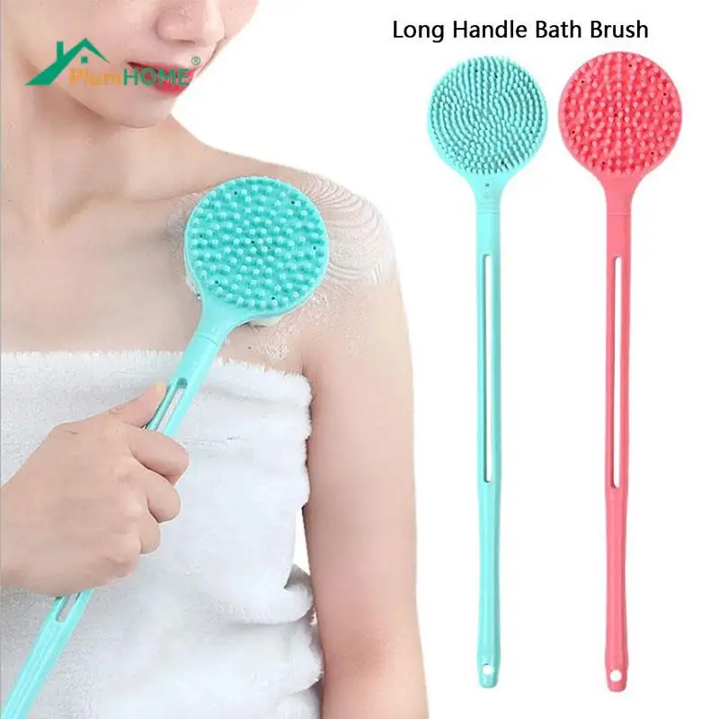 Long Handle Shower Body Scrub Brush Multifunctional Silicone Body Bath Brush Back Scrubber