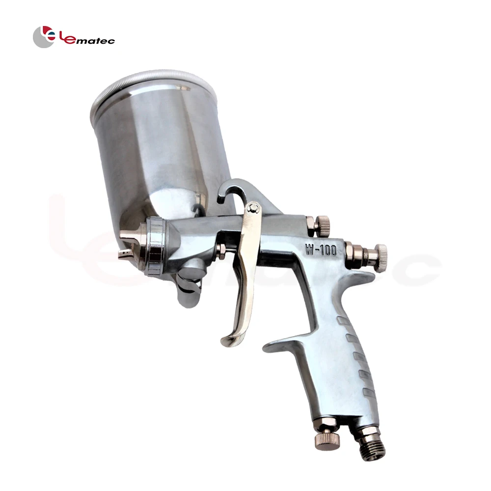 1.5mm Gravity Feed Air Spray Paint Gun Aluminum cup 450 ml Taiwan Made HVLP for for furniture car surface enamel coating